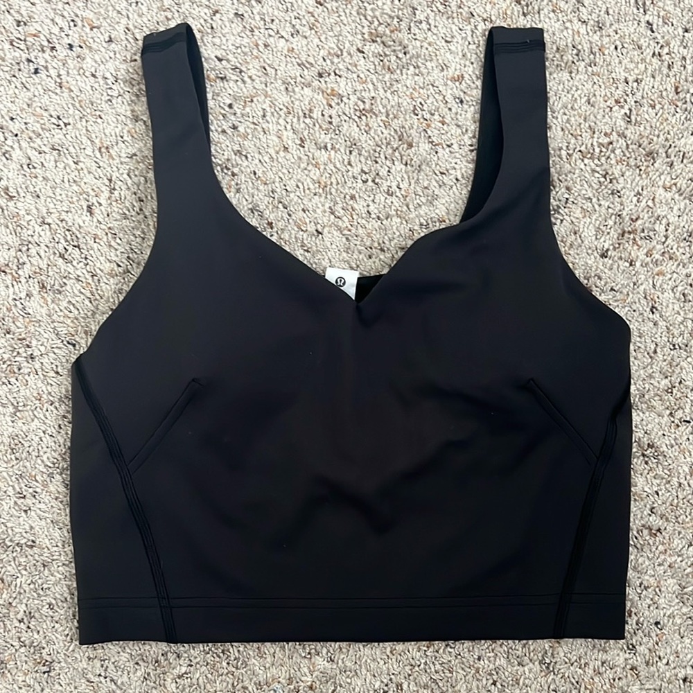 Wunder Train Sweetheart Tank Lululemon Black Sports Bra